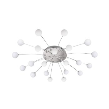 Stropné svietidlo LED Bullet, 21 svetiel, nikel/biela