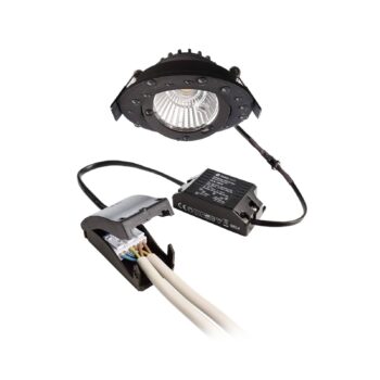 Stropné svietidlo LED Dione, IP44, 3 000 K, čierne, tlmené