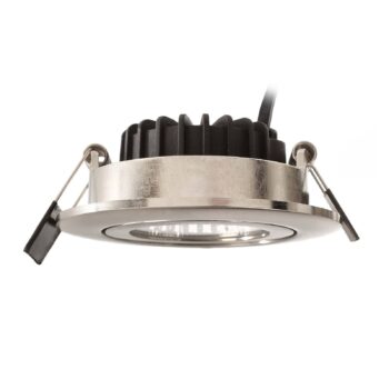 Stropné svietidlo LED Dione, IP44, 3 000 K, nikel, stmievanie