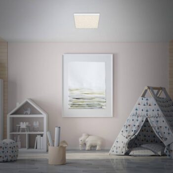 Stropné svietidlo LED Flame Star, 21,2 x 21,2 cm, biele