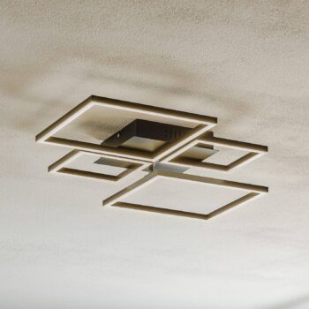 Stropné svietidlo LED Frame, CCT, 4 svetlá, čierne