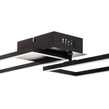 Stropné svietidlo LED Frame, diaľkové ovládanie, čierne