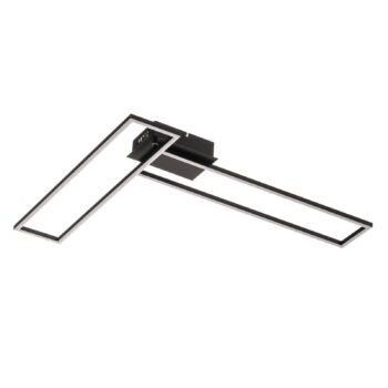 Stropné svietidlo LED Frame, diaľkové ovládanie, čierne