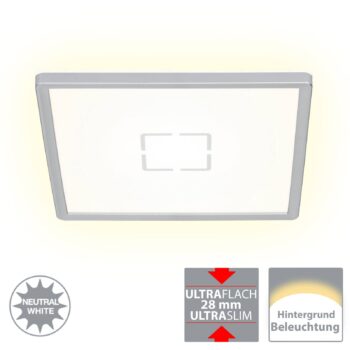 Stropné svietidlo LED Free, 29 x 29 cm, strieborná