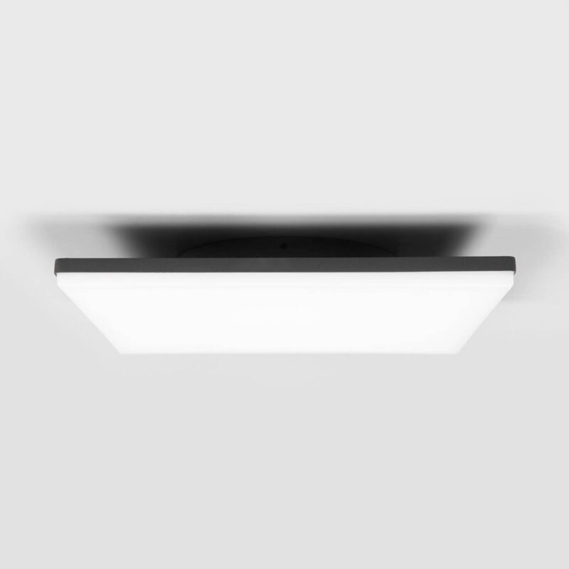 Stropné svietidlo LED Henni, IP65, senzor, 30x30 cm, antracit Stropné svietidlo LED Henni, IP65, senzor, 30x30 cm, antracit