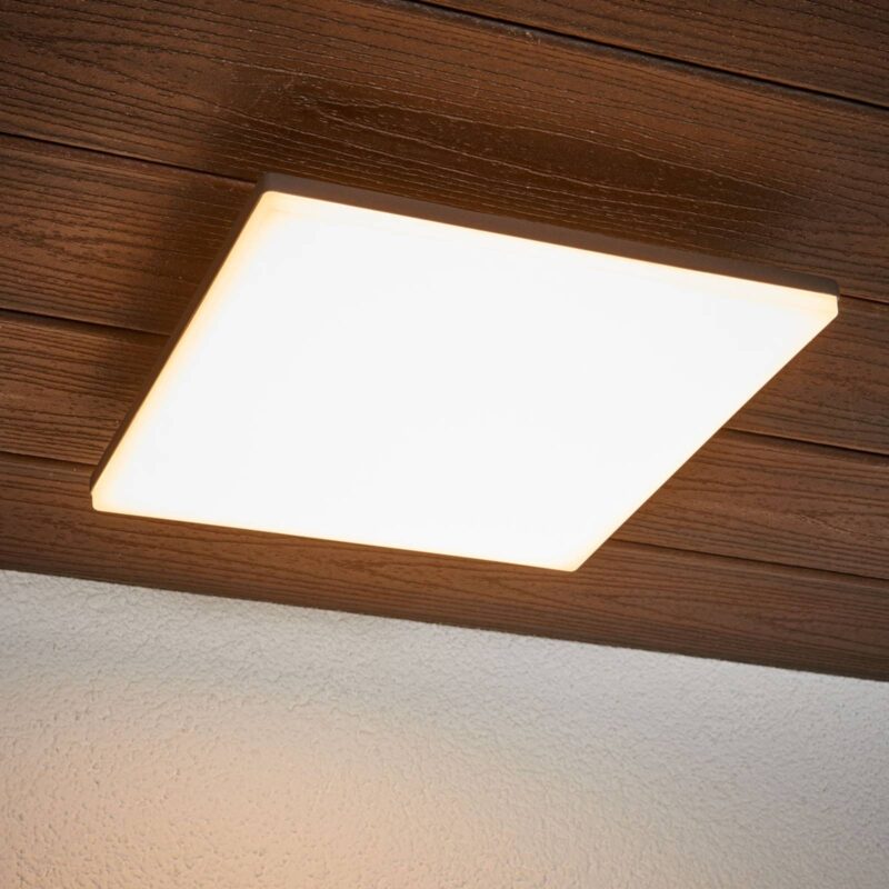 Stropné svietidlo LED Henni, IP65, senzor, 30x30 cm, antracit Stropné svietidlo LED Henni, IP65, senzor, 30x30 cm, antracit