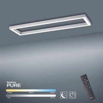 Stropné svietidlo LED PURE Lines, 110 x 30 cm, antracit, diaľkové ovládanie