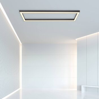 Stropné svietidlo LED PURE Lines, 110 x 30 cm, antracit, diaľkové ovládanie