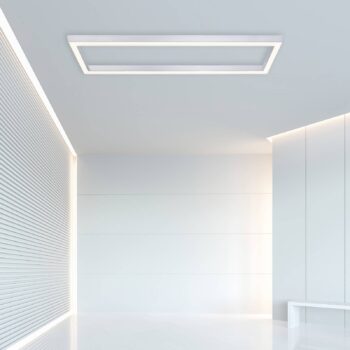 Stropné svietidlo LED PURE Lines, 110 x 30 cm, strieborné, CCT, diaľkové