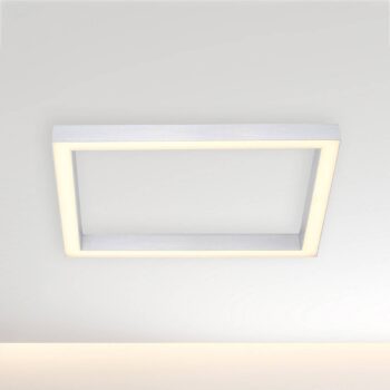 Stropné svietidlo LED PURE Lines, 55 x 55 cm, strieborné, CCT, diaľkové