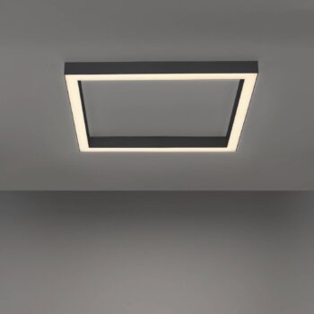 Stropné svietidlo LED PURE Lines, 55x55 cm, antracit, CCT, diaľkové ovládanie