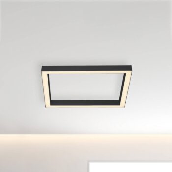 Stropné svietidlo LED PURE Lines, 55x55 cm, antracit, CCT, diaľkové ovládanie