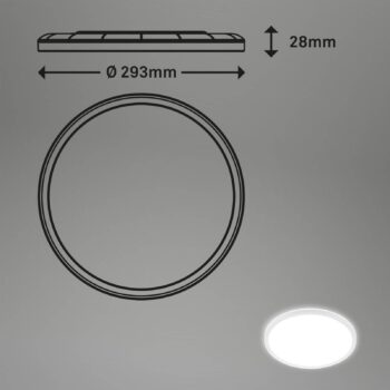 Stropné svietidlo LED Slim, okrúhle, 29,3 cm