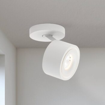 Stropné svietidlo LED Specter, biele, Ø 8,4 cm, hliník