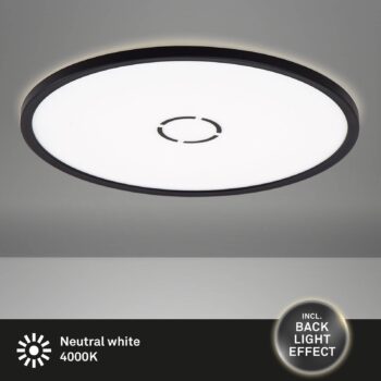 Stropné svietidlo LED zdarma, Ø 42 cm, čierne