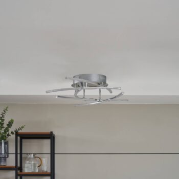 Stropné svietidlo Lindby Flakira LED, 5 svetiel, chróm