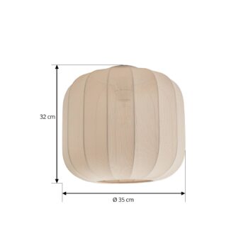 Stropné svietidlo Lindby Helin, béžová farba, látka, Ø 35 cm