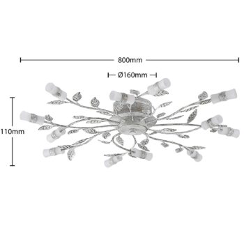 Stropné svietidlo Lindby LED Bolonia, bronzová/biela, Ø 80 cm
