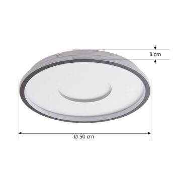 Stropné svietidlo Lindby LED Edenia, čierna/biela, CCT, Ø 51 cm