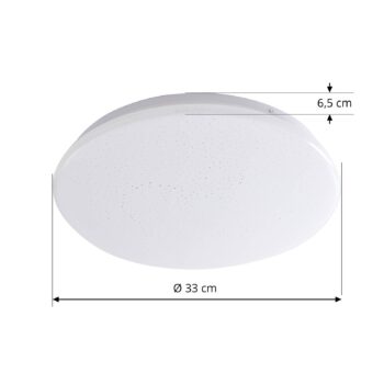Stropné svietidlo Lindby LED Eovi, Ø 33 cm, biela, 4 000 K