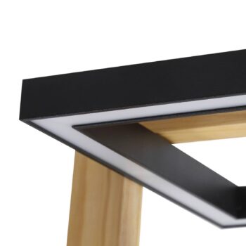 Stropné svietidlo Lindby LED Holamu, 80 cm, drevo