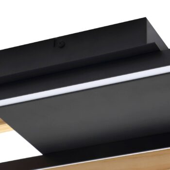 Stropné svietidlo Lindby LED Holamu, 80 cm, drevo