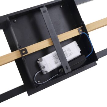 Stropné svietidlo Lindby LED Holamu, 80 cm, drevo