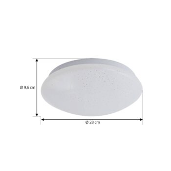 Stropné svietidlo Lindby LED Janosch, biele, Ø28cm, diaľkové ovládanie