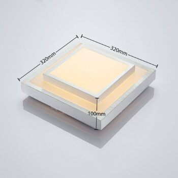 Stropné svietidlo Lindby LED Mirco, 32 cm, hranaté, hliník