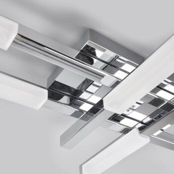 Stropné svietidlo Lindby LED Patrik, 62 cm, 6 svetiel, chróm, IP44