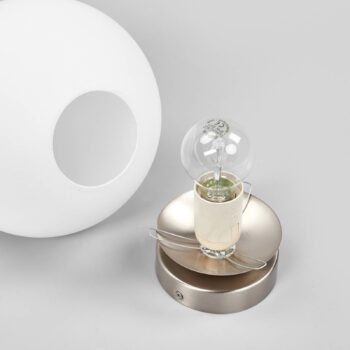 Stropné svietidlo Lindby Lennie, biele, sklo, Ø 20 cm, IP44, E27