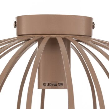 Stropné svietidlo Lindby Maivi, béžová farba, 40 cm, železo, klietka