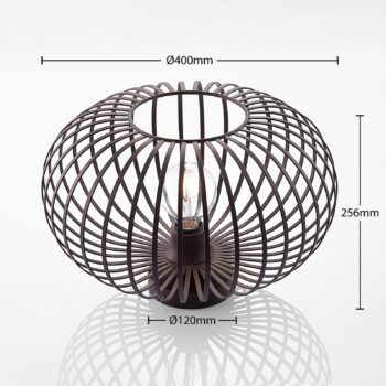 Stropné svietidlo Lindby Nahele, hnedá farba, kov, Ø 40 cm, E27