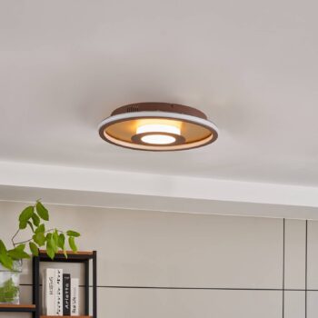 Stropné svietidlo Lindby Pekela LED, okrúhle, 43 cm