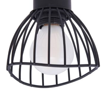 Stropné svietidlo Lindby Piena, čierne, 2 svetlá, kov, 39 cm