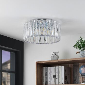 Stropné svietidlo Lindby Sofia, transparentné, akryl, Ø 46 cm