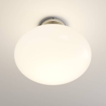 Stropné svietidlo Lindby Sonika, Ø 40 cm, farba niklu, sklo, E27