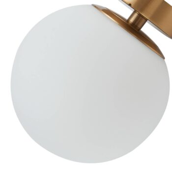 Stropné svietidlo Lucande Bidolo, mosadzná farba, sklo, 15 cm, IP44
