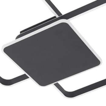 Stropné svietidlo Lucande Kadira LED, 70 cm, čierne