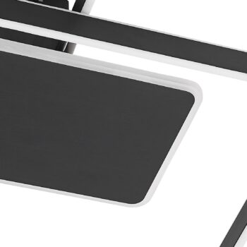 Stropné svietidlo Lucande Kadira LED, 80 cm, čierne