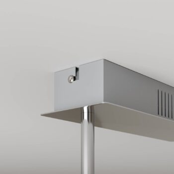 Stropné svietidlo Lucande LED Edano, 122 cm, biele, textilné, stmievateľné