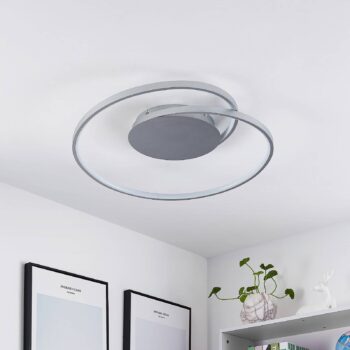 Stropné svietidlo Lucande LED Enesa, 63 cm, CCT, diaľkové ovládanie,