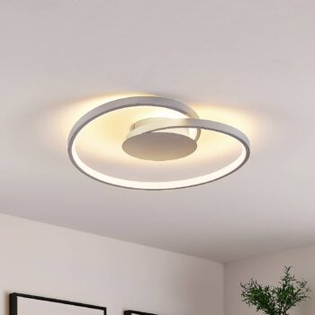 Stropné svietidlo Lucande LED Enesa, Ø 46 cm, 2 700 K, stmievateľné
