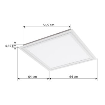 Stropné svietidlo Lucande LED Leicy, biele, 64 cm, RGB, CCT