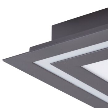 Stropné svietidlo Lucande LED Leicy, čierne, 124 cm, RGB, CCT