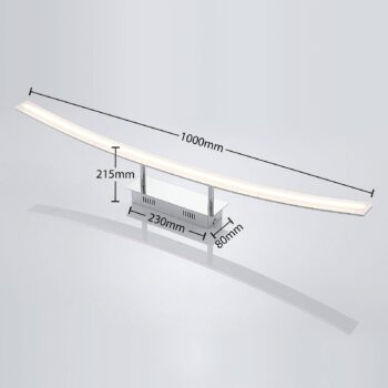 Stropné svietidlo Lucande LED Lorian, 99 cm, chróm, kov