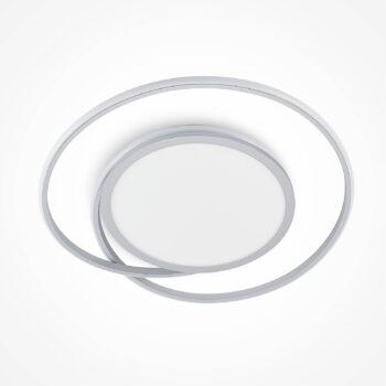 Stropné svietidlo Lucande LED Noud, 65 cm, strieborná, kov, CCT