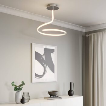 Stropné svietidlo Lucande Serpentina LED, stmievateľné