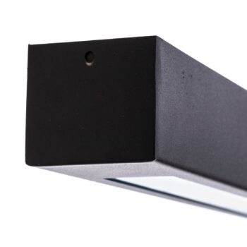 Stropné svietidlo Lungo, čierne, dĺžka 124 cm