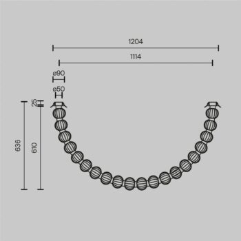 Stropné svietidlo Maytoni LED Amulet, dĺžka 120 cm, číre / zlaté